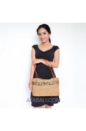 shopping handbags ethnic design ata rattan women handmade 